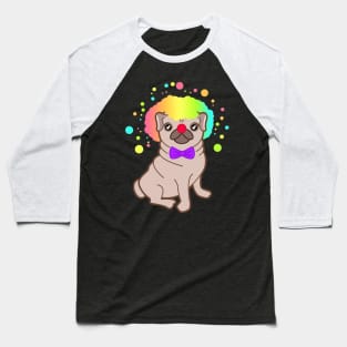 Pug dog in a clown costume Baseball T-Shirt